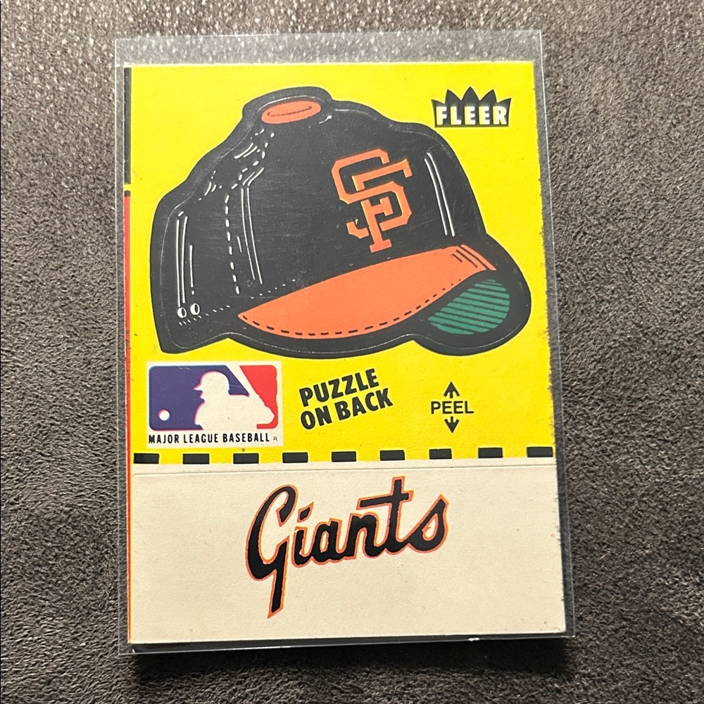 San Francisco Giants Puzzle Card - Black and Orange